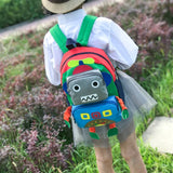D0LF Children Animal Backpack Plush Robot Backpacks Toddler Storage Bag