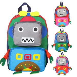 D0LF Children Animal Backpack Plush Robot Backpacks Toddler Storage Bag