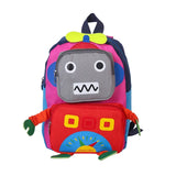 D0LF Children Animal Backpack Plush Robot Backpacks Toddler Storage Bag