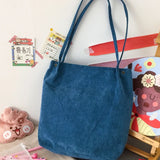 D0LF Corduroy Shoulder Bag Casual Tote Handbag for Wedding Gym Bags