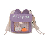 D0LF Crossbody Messenger Bag for Girls Teens Canvas Shoulder Bags with Dolls