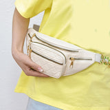 D0LF Fanny Pack Zippered Waist Bag for Girls Women Ladies