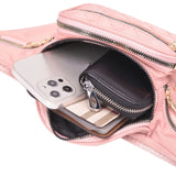 D0LF Fanny Pack Zippered Waist Bag for Girls Women Ladies