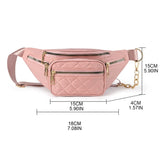 D0LF Fanny Pack Zippered Waist Bag for Girls Women Ladies