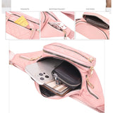 D0LF Fanny Pack Zippered Waist Bag for Girls Women Ladies