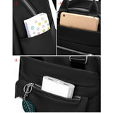 D0LF Nylon Backpack Anti-theft Travel Daypack Women Girls Student School Bag