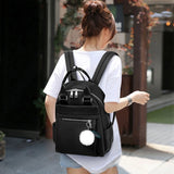 D0LF Nylon Backpack Anti-theft Travel Daypack Women Girls Student School Bag