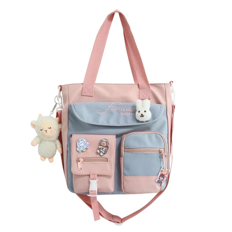D0LF Japanese Style Tote Bag for Women Teen Girls Crossbody School