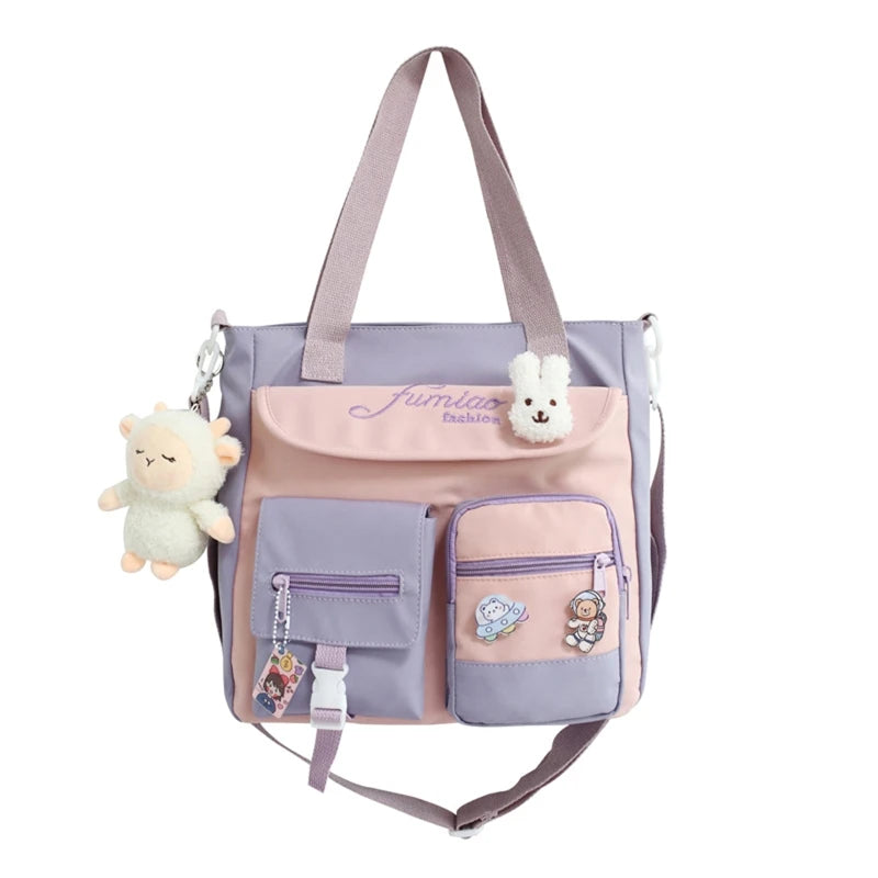 D0LF Japanese Style Tote Bag for Women Teen Girls Crossbody School