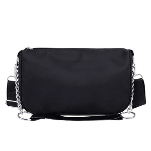 D0LF Nylon Crossbody Bag with Zipper Storage Pouch