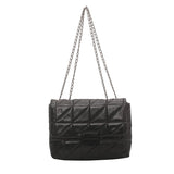 Rhombic Crossbody Bag Retro Chain Strap Embroidery Thread Shoulder Clutch