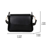 D0LF PU Leather Women Shoulder Underarm Bag Small Square Flap Handbags Tote