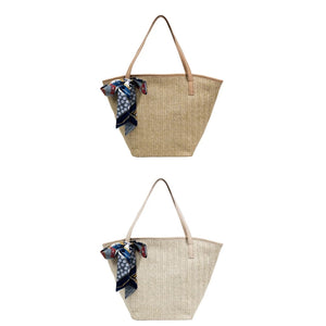 D0LF Straw Beach Bag Vintage Bohemian Summer Vacation Casual