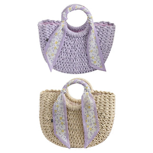 D0LF Straw Tote Bag Large Handbag for Girls