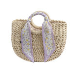 D0LF Straw Tote Bag Large Handbag for Girls