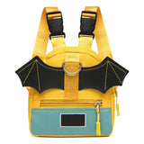 D0LF Summer Canvas Dog Backpack Harness Bat Wing Small Puppy Saddle Bag