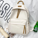 D0LF Women Backpack Nylon Casual Rucksack Large Capacity School Bookbag