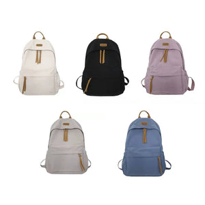 D0LF Women Backpack Nylon Casual Rucksack Large Capacity School Bookbag