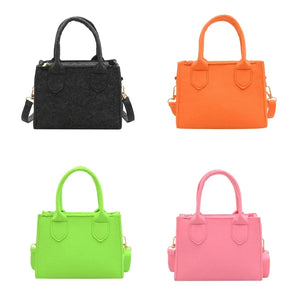 D0LF Women Small Felt Handbag Shoulder Messenger Crossbody Shopping Bags Satchel