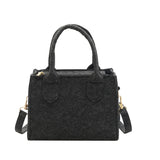 D0LF Women Small Felt Handbag Shoulder Messenger Crossbody Shopping Bags Satchel