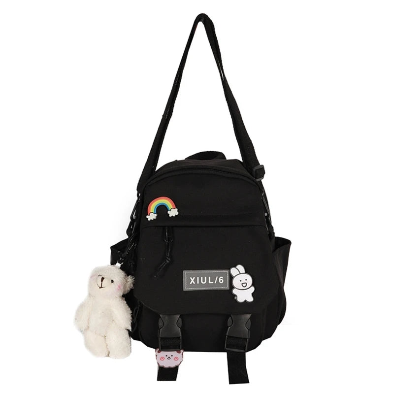 D0LF Women Nylon Backpack Convertible Shoulder Bags
