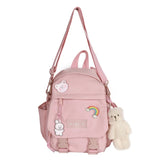 D0LF Women Nylon Backpack Convertible Shoulder Bags