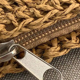 D0UD Women Beach Straw Shoulder Messenger Bag Tassel Boho Hollow Out