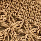 D0UD Women Beach Straw Shoulder Messenger Bag Tassel Boho Hollow Out