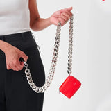 Metal Chain Shoulder Bag Mini Chest Bag Women Motorcycle Bags Coin Purse Ins Hot