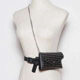 Rivet Belt Bag Leather Fanny Pack Small Waist Bags Punk Purse ZM0768
