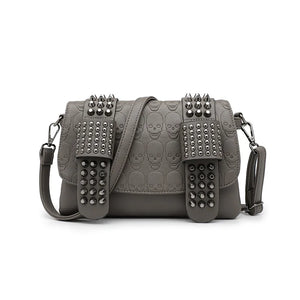 Skull Rivet Shoulder Bag Punk Style Crossbody Bags for Women