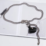 Personality Metal Chain Waist Chain with Detachable Mini Bag Key Pendant