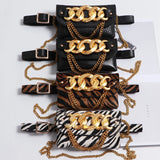 Crocodile Pattern Fanny Pack Chain Belt Bag Crossbody Bags