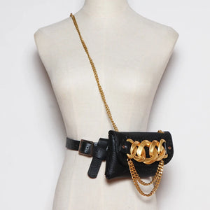 Crocodile Pattern Fanny Pack Chain Belt Bag Crossbody Bags