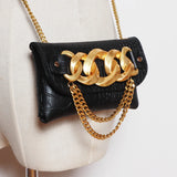 Crocodile Pattern Fanny Pack Chain Belt Bag Crossbody Bags