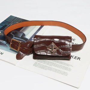 Vintage Lock Belt Bag Mini Waist Purse ZM1075