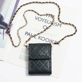 Soft Leather Waist Bag Purse Women Hand Bag Metal Chain Flap Female Crossbody