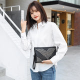 Rivet Envelope Bag Chain Shoulder Clutch for Women ZM0927