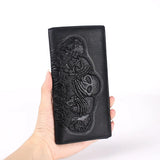 Leather Skull Wallet Women Purse Vintage Men Wallets Clutch Bag ZM0355