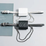 Metal Hollow Out Belt Bag Decorative Waist Bag Fanny Packs for Women
