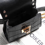 Women Chain Waist Bag Mini Purse Motorcycle Chest Phone Pouch ZM0933
