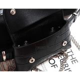 Women's Chain Decoration Fanny Pack Small Bag Lipstick Bag