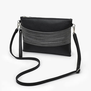 Soft Leather Crossbody Bag with Tassel Chain for Women