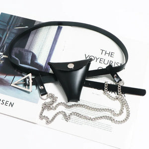 Triangular Buckle Thin Belt Bag Women's Fanny Pack