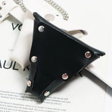 Triangular Buckle Thin Belt Bag Women's Fanny Pack