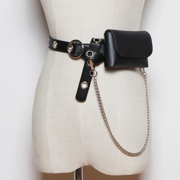Women Waist Bag Chain Female Purse Bag Bum Sac Banane ZM1007