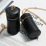 Crocodile Pattern Mini Shoulder Bag Chain Waist Drum Lipstick Coin Purse