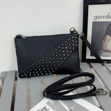 Fashionable Rivet Clutch Bag Envelope Shoulder Bag