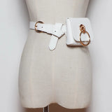 Women's Kidney Belt Bag Small Fanny Pack Metal Decoration Waist Bags ZM0779
