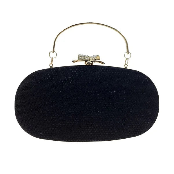 DAIWEI Women's Evening Bag with Diamonds SILVER